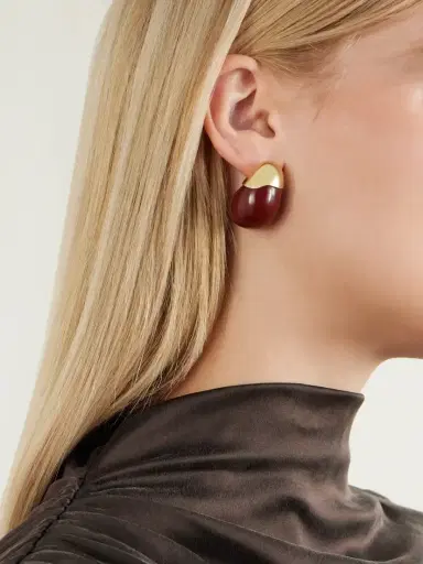 Lizzie Fortunato Toro Gold-plated Enamel Earrings | Thumbnail 2