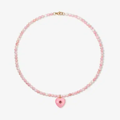 Stephanie Gottlieb Kendall Conch Shell Beaded Necklace with Conch Heart Charm | Thumbnail 3