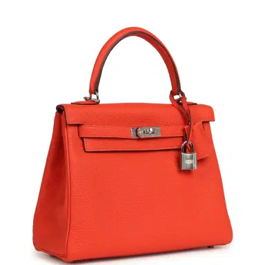 HERMÈS Hermes Kelly Retourne 25 Capucine Togo Palladium Hardware | Thumbnail 2