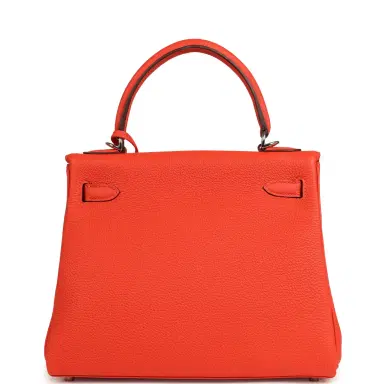 HERMÈS Hermes Kelly Retourne 25 Capucine Togo Palladium Hardware | Thumbnail 3