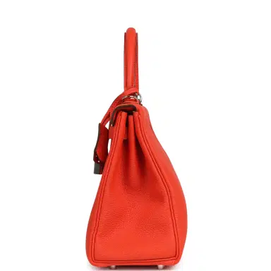 HERMÈS Hermes Kelly Retourne 25 Capucine Togo Palladium Hardware | Thumbnail 4
