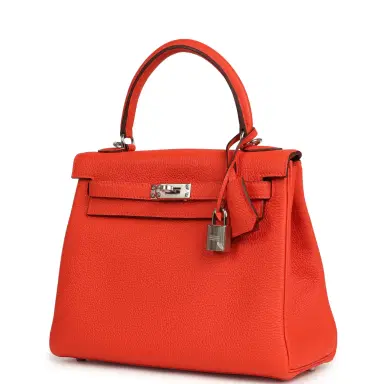 HERMÈS Hermes Kelly Retourne 25 Capucine Togo Palladium Hardware | Thumbnail 5
