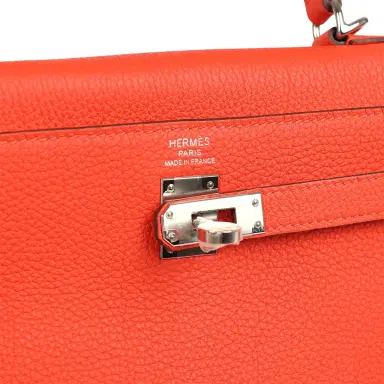 HERMÈS Hermes Kelly Retourne 25 Capucine Togo Palladium Hardware | Thumbnail 7
