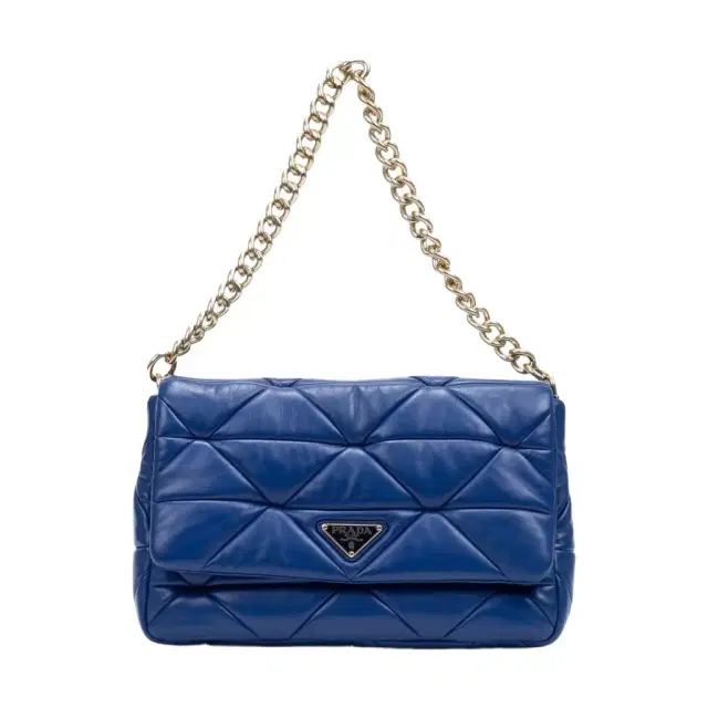 Prada Prada System Blue Calf Leather Large Flap Bag by The Solist