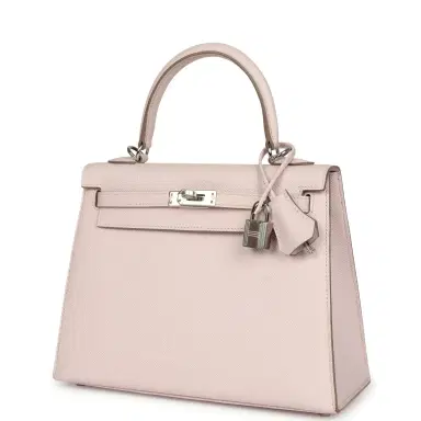 HERMÈS Hermes Kelly Sellier 25 Mauve Pale Epsom Palladium Hardware | Thumbnail 5