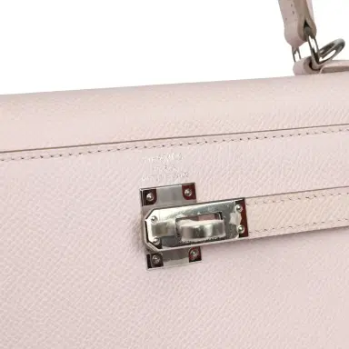 HERMÈS Hermes Kelly Sellier 25 Mauve Pale Epsom Palladium Hardware | Thumbnail 7
