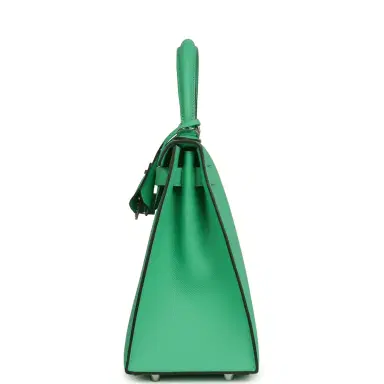 HERMÈS Hermes Kelly Sellier 28 Vert Comics Epsom Palladium Hardware | Thumbnail 3 HERMÈS Hermes Kelly Sellier 28 Vert Comics Epsom Palladium Hardware | Thumbnail 3