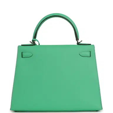 HERMÈS Hermes Kelly Sellier 28 Vert Comics Epsom Palladium Hardware | Thumbnail 4 HERMÈS Hermes Kelly Sellier 28 Vert Comics Epsom Palladium Hardware | Thumbnail 4