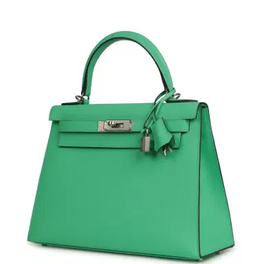 HERMÈS Hermes Kelly Sellier 28 Vert Comics Epsom Palladium Hardware | Thumbnail 5 HERMÈS Hermes Kelly Sellier 28 Vert Comics Epsom Palladium Hardware | Thumbnail 5