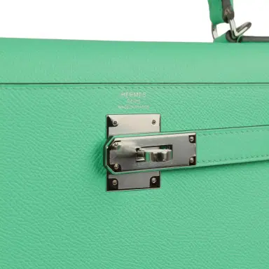 HERMÈS Hermes Kelly Sellier 28 Vert Comics Epsom Palladium Hardware | Thumbnail 7 HERMÈS Hermes Kelly Sellier 28 Vert Comics Epsom Palladium Hardware | Thumbnail 7