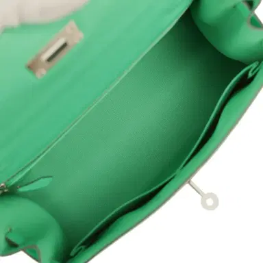 HERMÈS Hermes Kelly Sellier 28 Vert Comics Epsom Palladium Hardware | Thumbnail 9 HERMÈS Hermes Kelly Sellier 28 Vert Comics Epsom Palladium Hardware | Thumbnail 9