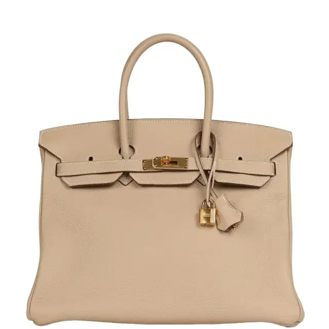 HERMÈS Pre-owned Hermes Birkin 35 Gris Tourterelle Clemence Gold Hardware