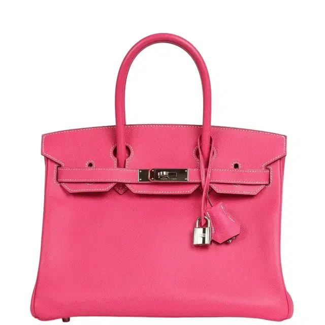 HERMÈS Pre-owned Hermes Candy Birkin 30 Rose Tyrien Epsom Palladium Hardware