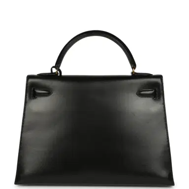 HERMÈS Vintage Hermes Kelly Sellier 32 Black Box Gold Hardware | Thumbnail 4 HERMÈS Vintage Hermes Kelly Sellier 32 Black Box Gold Hardware | Thumbnail 4