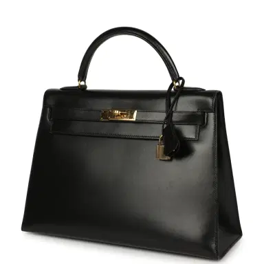 HERMÈS Vintage Hermes Kelly Sellier 32 Black Box Gold Hardware | Thumbnail 5 HERMÈS Vintage Hermes Kelly Sellier 32 Black Box Gold Hardware | Thumbnail 5