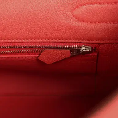 HERMÈS Vintage Hermes Shoulder Kelly 42 JPG Bougainvillea Togo Palladium Hardware | Thumbnail 8 HERMÈS Vintage Hermes Shoulder Kelly 42 JPG Bougainvillea Togo Palladium Hardware | Thumbnail 8
