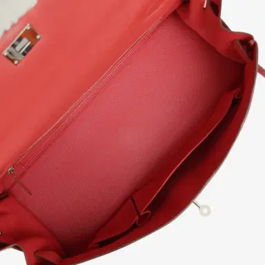 HERMÈS Vintage Hermes Shoulder Kelly 42 JPG Bougainvillea Togo Palladium Hardware | Thumbnail 9 HERMÈS Vintage Hermes Shoulder Kelly 42 JPG Bougainvillea Togo Palladium Hardware | Thumbnail 9