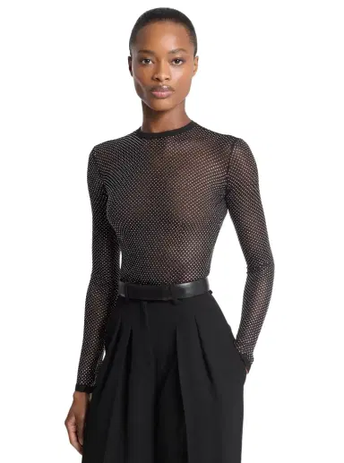 Michael Kors Collection Crystal-Embellished Viscose Bodysuit | Thumbnail 1