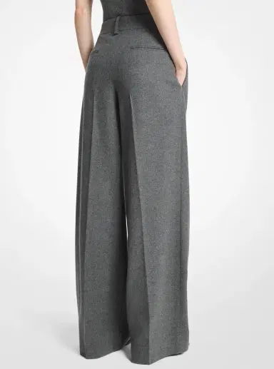 Michael Kors Collection Pleated Wool Flannel Slouch Trousers | Thumbnail 2