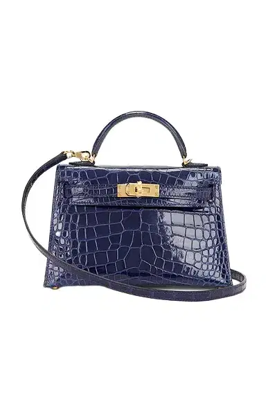 HERMÈS Alligator Kelly 20 Sellier Handbag