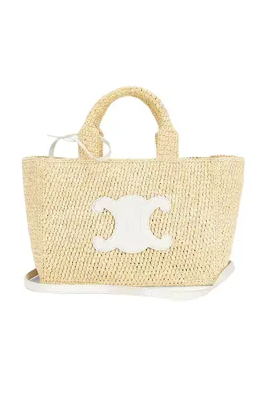Celine Raffia Small Cabas Thais Tote Bag