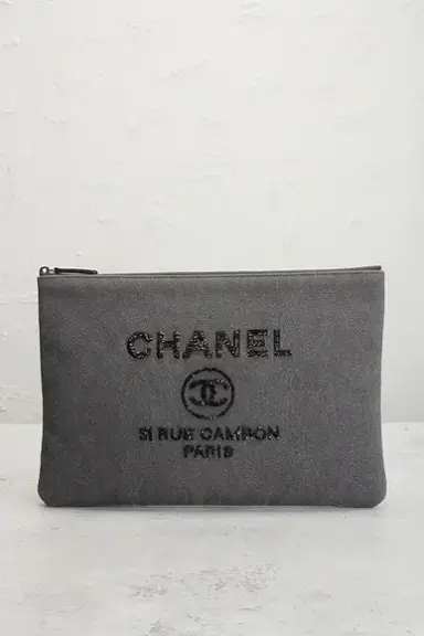 Chanel Chanel Denim Medium Deauville Clutch | Thumbnail 2