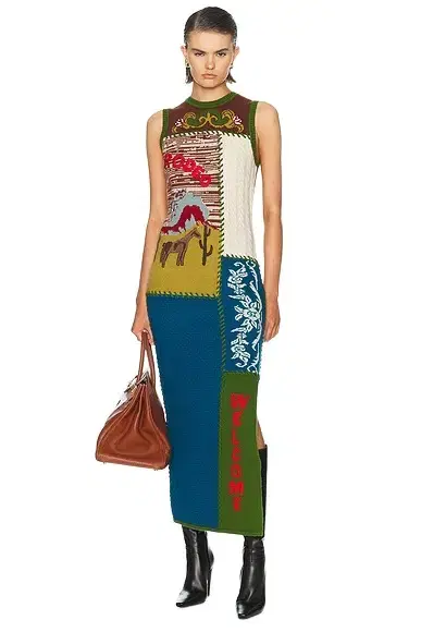 ALÉMAIS Lasso Patchwork Knit Dress