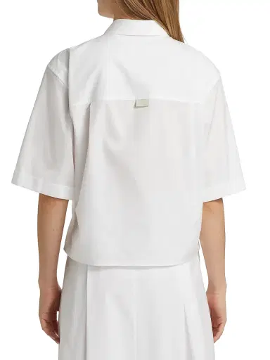 Vince Women's Canvas Tape Button-Front Shirt - Optic White | Thumbnail 5 Vince Women's Canvas Tape Button-Front Shirt - Optic White | Thumbnail 5