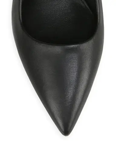 Vince Women's Paris 50MM Leather Kitten-Heel Pumps - Black | Thumbnail 4 Vince Women's Paris 50MM Leather Kitten-Heel Pumps - Black | Thumbnail 4