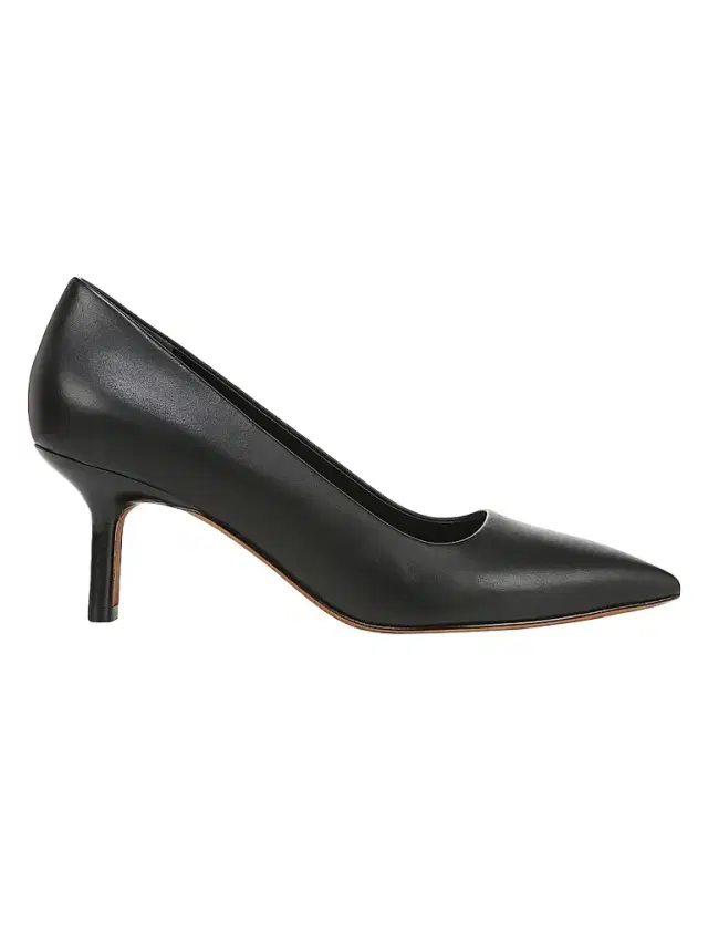 Vince Women's Paris 50MM Leather Kitten-Heel Pumps - Black