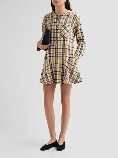 Veronica Beard Women's Corin Plaid Cotton-Blend Minidress - Acorn Multi | Thumbnail 4 Veronica Beard Women's Corin Plaid Cotton-Blend Minidress - Acorn Multi | Thumbnail 4