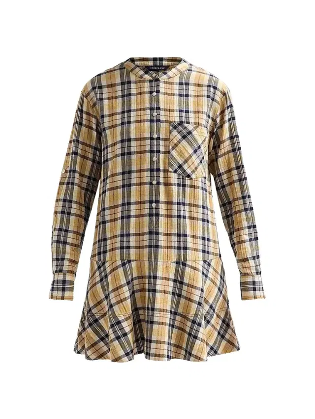Veronica Beard Women's Corin Plaid Cotton-Blend Minidress - Acorn Multi