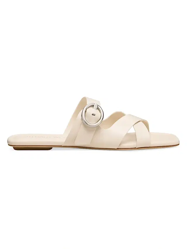 Stuart Weitzman Women's Villa Leather Sandals - Linen