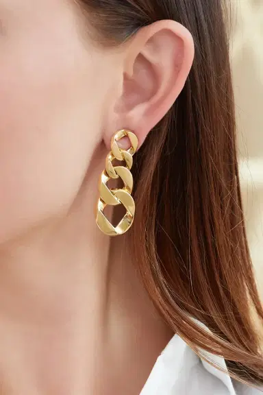 VERDURA Curb Link Pendant Earrings | Thumbnail 3