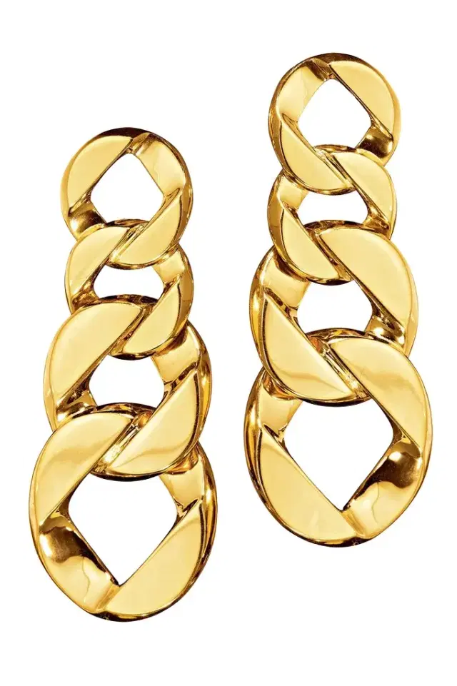 VERDURA Curb Link Pendant Earrings