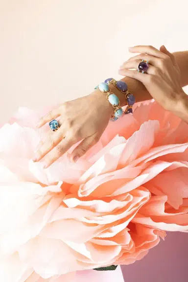 VERDURA Turquoise Pebble Rope Bracelet | Thumbnail 2