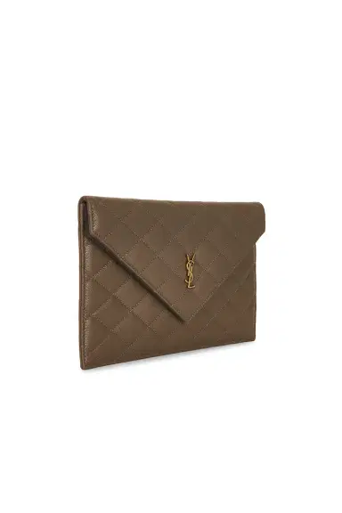 Saint Laurent Grain De Poudre Matelasse Pouch | Thumbnail 4