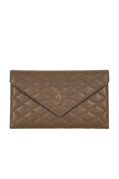 Saint Laurent Grain De Poudre Matelasse Pouch | Thumbnail 1