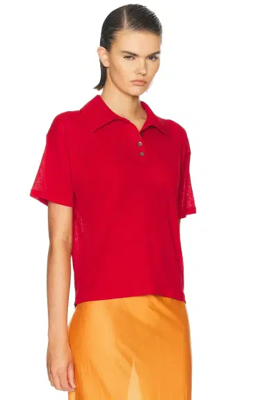 SIEDRÉS Leo Semi Sheer Polo Top | Thumbnail 3 SIEDRÉS Leo Semi Sheer Polo Top | Thumbnail 3