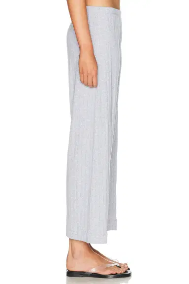 LESET Pointelle Crop Wide Leg Pant | Thumbnail 4