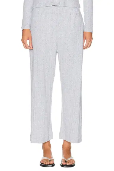 LESET Pointelle Crop Wide Leg Pant | Thumbnail 1