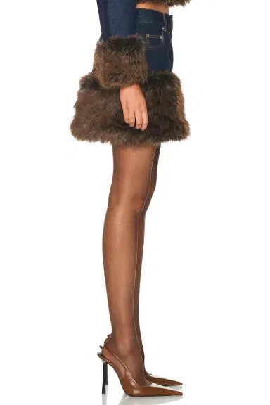 Marc Jacobs Faux Fur Denim Mini Skirt | Thumbnail 2
