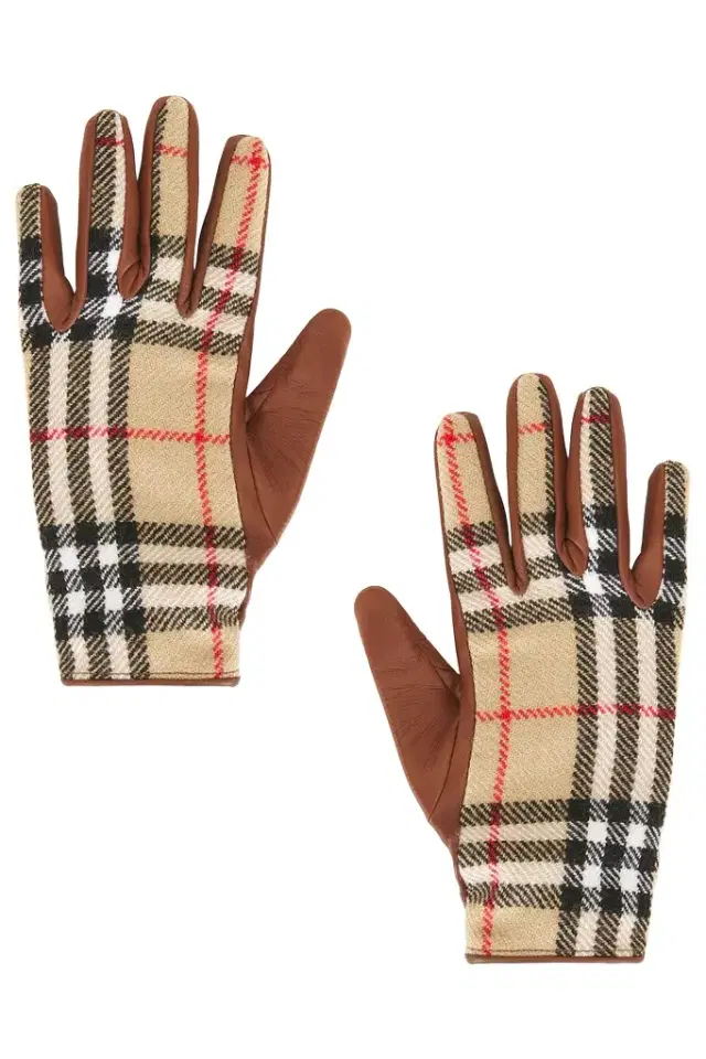 Burberry Wool Check Gloves