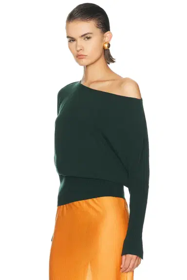 Simkhai Lavina Draped Off Shoulder Sweater | Thumbnail 2 Simkhai Lavina Draped Off Shoulder Sweater | Thumbnail 2