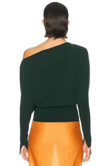 Simkhai Lavina Draped Off Shoulder Sweater | Thumbnail 3 Simkhai Lavina Draped Off Shoulder Sweater | Thumbnail 3