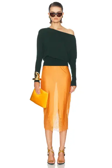 Simkhai Lavina Draped Off Shoulder Sweater | Thumbnail 4 Simkhai Lavina Draped Off Shoulder Sweater | Thumbnail 4