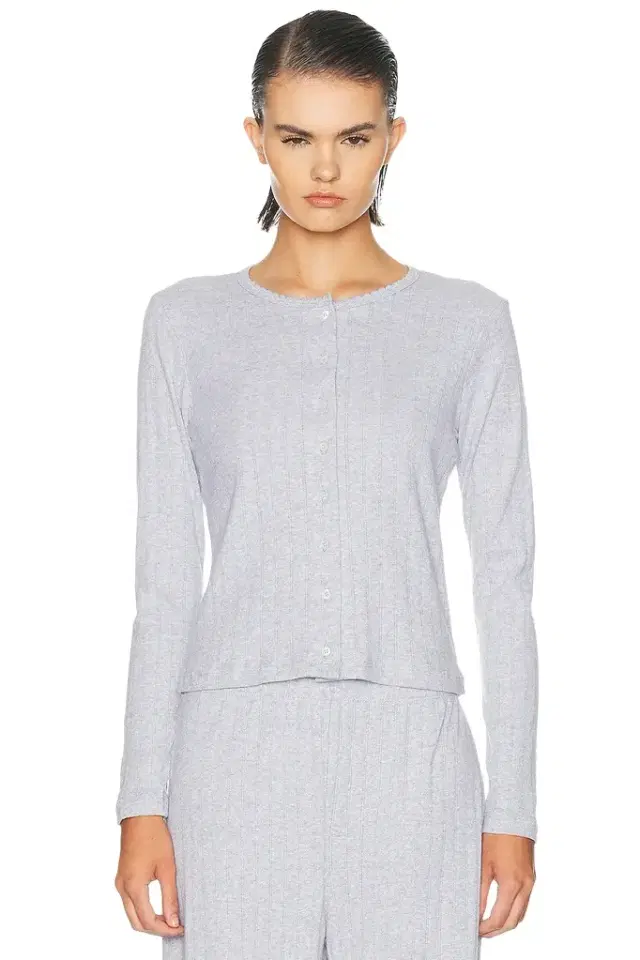 LESET Pointelle Classic Cardigan