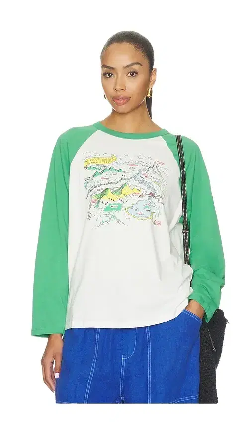 DAYDREAMER Map Of Nowhere Oversized Raglan Long Sleeve Top