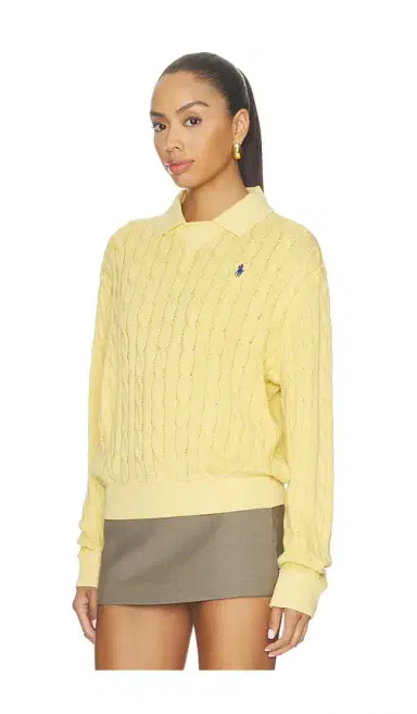 Polo Ralph Lauren Cotton Long Sleeve Polo Knit Collar Polo | Thumbnail 2 Polo Ralph Lauren Cotton Long Sleeve Polo Knit Collar Polo | Thumbnail 2
