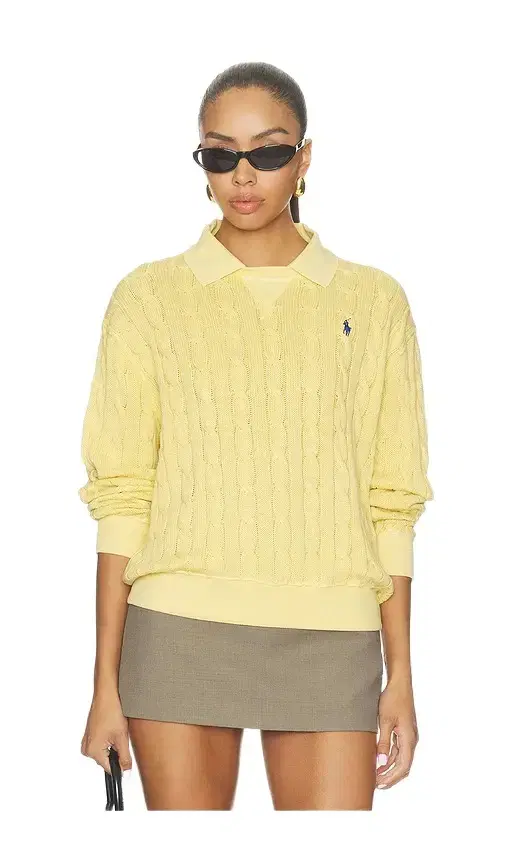Polo Ralph Lauren Cotton Long Sleeve Polo Knit Collar Polo